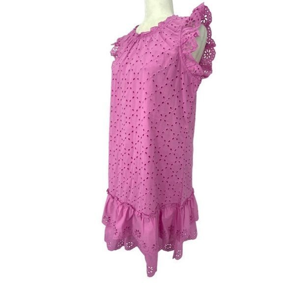 Matilda Jane Shift Into Spring pink/lavender ‎ eye-let Dress Size Sm - Picture 2 of 14